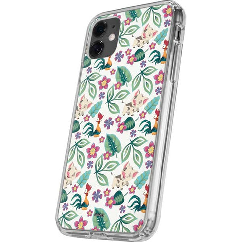 Disney Princess Moana Pua and Heihei Pattern iPhone 11 Clear Case
