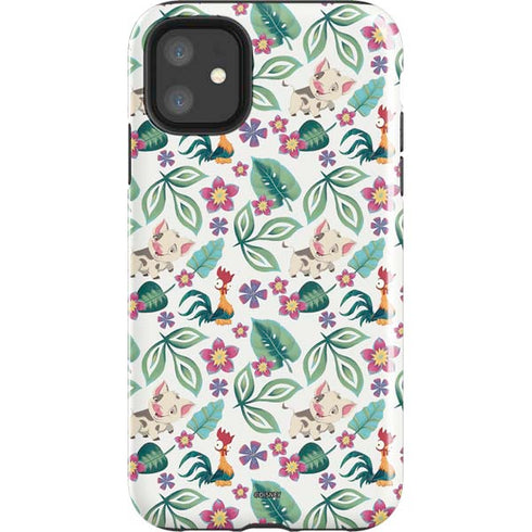 Disney Princess Moana Pua and Heihei Pattern iPhone 11 Impact Case