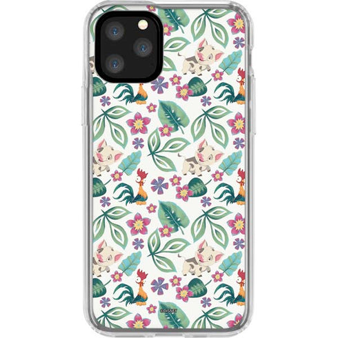 Disney Princess Moana Pua and Heihei Pattern iPhone 11 Pro Clear Case
