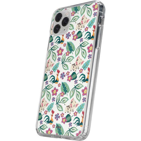 Disney Princess Moana Pua and Heihei Pattern iPhone 11 Pro Clear Case