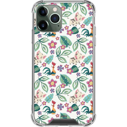 Disney Princess Moana Pua and Heihei Pattern iPhone 11 Pro Max Clear Case