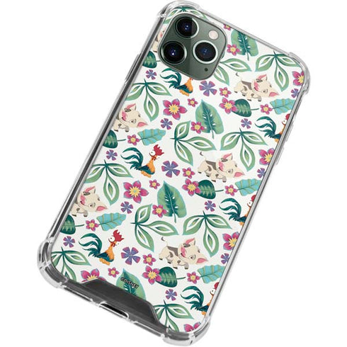 Disney Princess Moana Pua and Heihei Pattern iPhone 11 Pro Max Clear Case