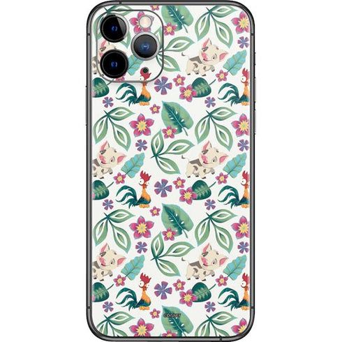 Disney Princess Moana Pua and Heihei Pattern iPhone 11 Pro Skin