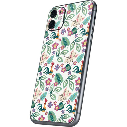 Disney Princess Moana Pua and Heihei Pattern iPhone 11 Skin