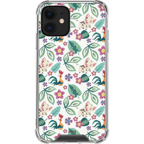 Disney Princess Moana Pua and Heihei Pattern iPhone 12 Clear Case