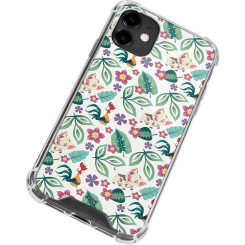 Disney Princess Moana Pua and Heihei Pattern iPhone 12 Clear Case
