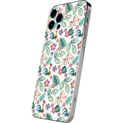 Disney Princess Moana Pua and Heihei Pattern iPhone 12 Pro Skin