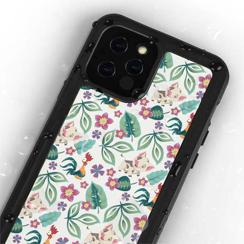 Disney Princess Moana Pua and Heihei Pattern iPhone 12 Pro Waterproof Case