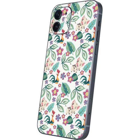 Disney Princess Moana Pua and Heihei Pattern iPhone 12 Skin