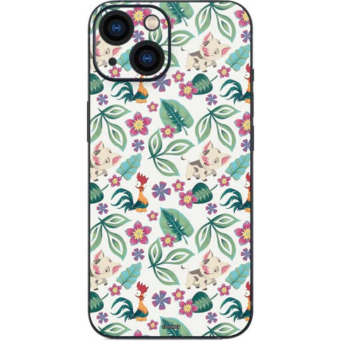 Disney Princess Moana Pua and Heihei Pattern iPhone 13 Mini Skin