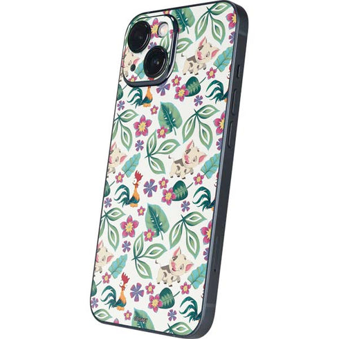 Disney Princess Moana Pua and Heihei Pattern iPhone 13 Mini Skin