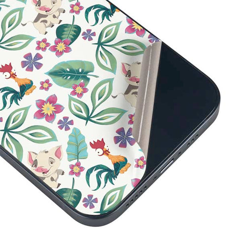 Disney Princess Moana Pua and Heihei Pattern iPhone 13 Mini Skin