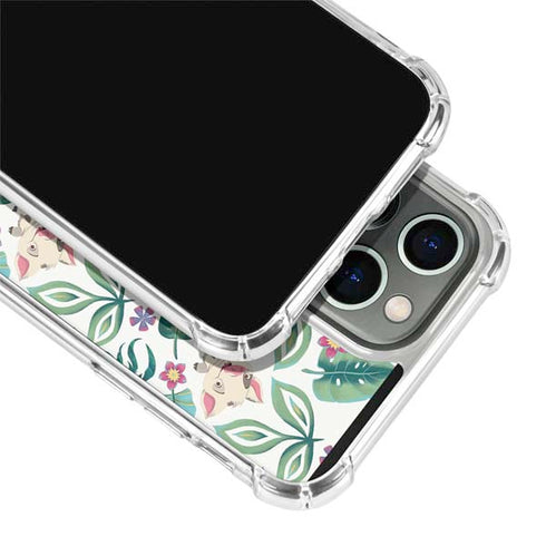 Disney Princess Moana Pua and Heihei Pattern iPhone 13 Pro Clear Case