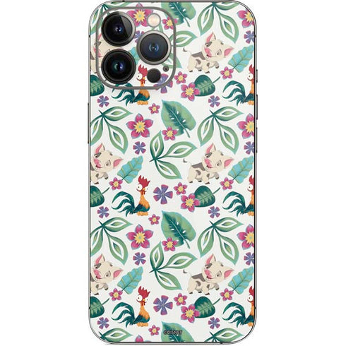 Disney Princess Moana Pua and Heihei Pattern iPhone 13 Pro Max Skin