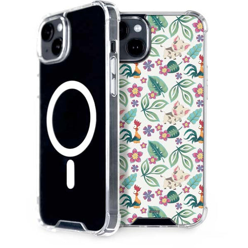 Disney Princess Moana Pua and Heihei Pattern iPhone 14 MagSafe Case