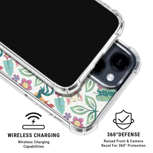 Disney Princess Moana Pua and Heihei Pattern iPhone 14 Plus Clear Case