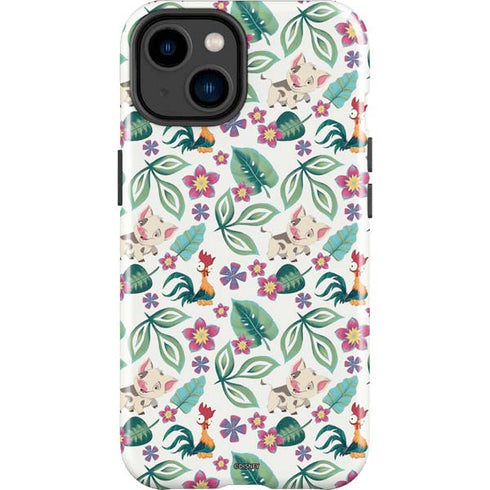 Disney Princess Moana Pua and Heihei Pattern iPhone 14 Plus Impact Case