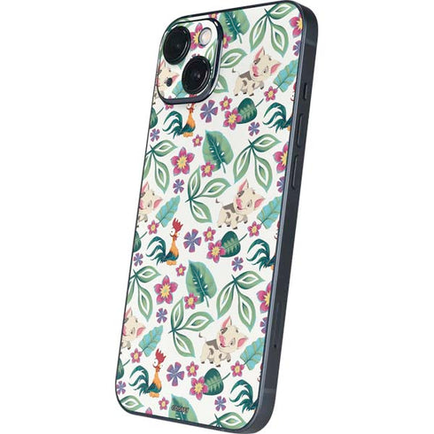 Disney Princess Moana Pua and Heihei Pattern iPhone 14 Plus Skin