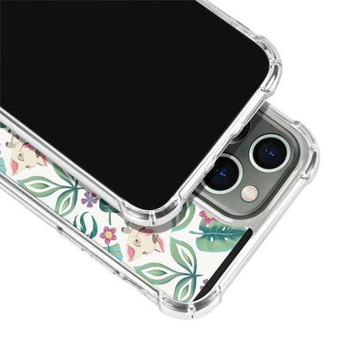 Disney Princess Moana Pua and Heihei Pattern iPhone 14 Pro Clear Case