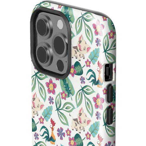 Disney Princess Moana Pua and Heihei Pattern iPhone 14 Pro Impact Case