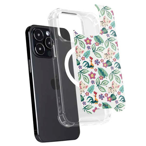 Disney Princess Moana Pua and Heihei Pattern iPhone 14 Pro MagSafe Case