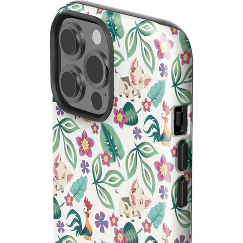 Disney Princess Moana Pua and Heihei Pattern iPhone 14 Pro Max Impact Case