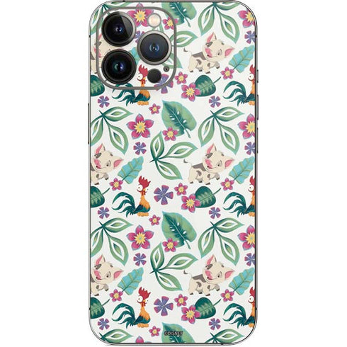 Disney Princess Moana Pua and Heihei Pattern iPhone 14 Pro Max Skin