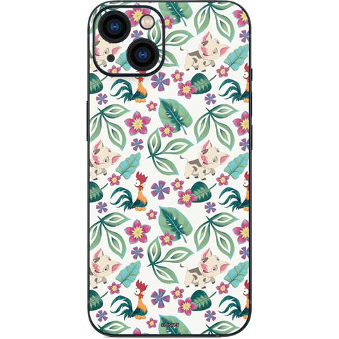 Disney Princess Moana Pua and Heihei Pattern iPhone 14 Skin