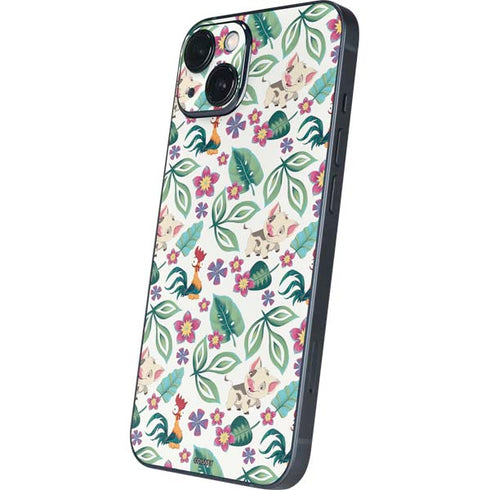 Disney Princess Moana Pua and Heihei Pattern iPhone 14 Skin