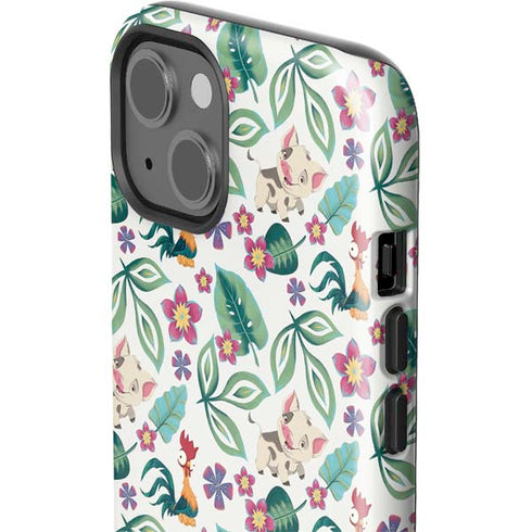 Disney Princess Moana Pua and Heihei Pattern iPhone 15 Impact Case