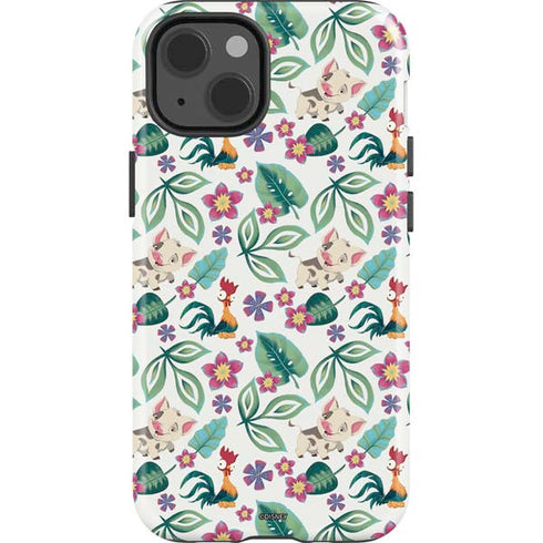 Disney Princess Moana Pua and Heihei Pattern iPhone 15 Plus Impact Case