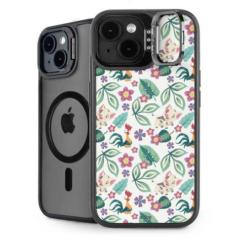 Disney Princess Moana Pua and Heihei Pattern iPhone 15 Plus Kickstand Case