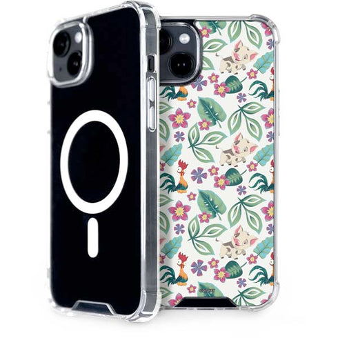 Disney Princess Moana Pua and Heihei Pattern iPhone 15 Plus MagSafe Case