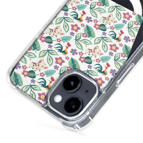 Disney Princess Moana Pua and Heihei Pattern iPhone 15 Plus MagSafe Case