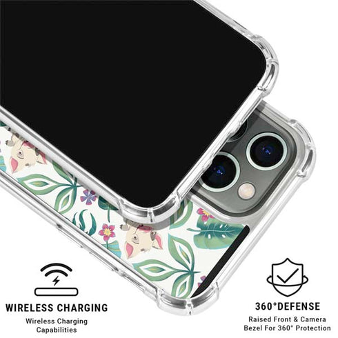 Disney Princess Moana Pua and Heihei Pattern iPhone 15 Pro Clear Case