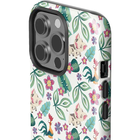 Disney Princess Moana Pua and Heihei Pattern iPhone 15 Pro Impact Case