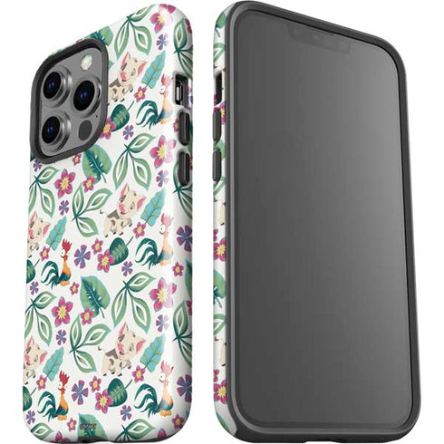 Disney Princess Moana Pua and Heihei Pattern iPhone 15 Pro Impact Case