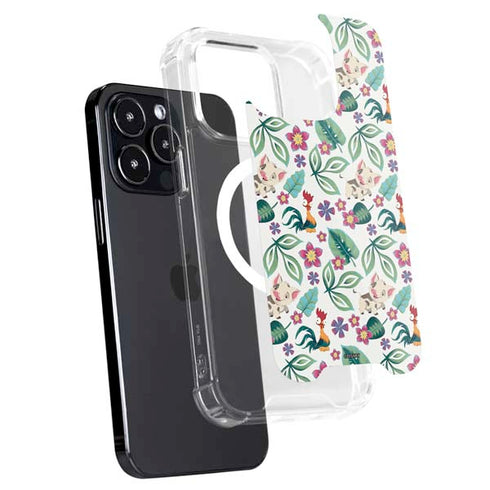 Disney Princess Moana Pua and Heihei Pattern iPhone 15 Pro MagSafe Case