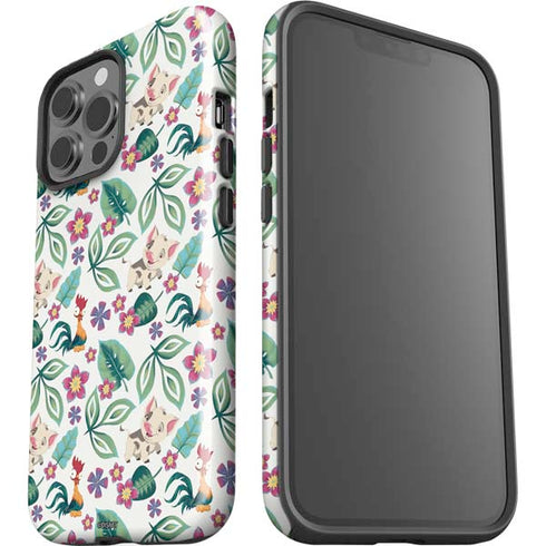Disney Princess Moana Pua and Heihei Pattern iPhone 15 Pro Max Impact Case