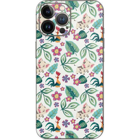 Disney Princess Moana Pua and Heihei Pattern iPhone 15 Pro Max Skin