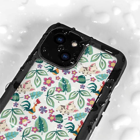 Disney Princess Moana Pua and Heihei Pattern iPhone 15 Waterproof Case