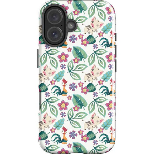 Disney Princess Moana Pua and Heihei Pattern iPhone 16 Plus Impact Case