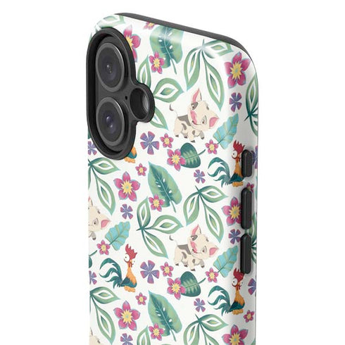 Disney Princess Moana Pua and Heihei Pattern iPhone 16 Plus Impact Case