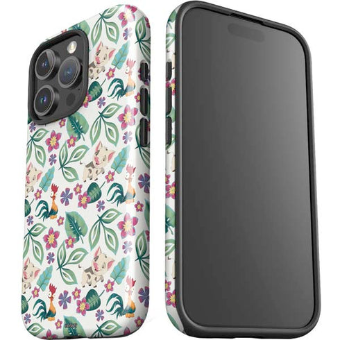 Disney Princess Moana Pua and Heihei Pattern iPhone 16 Pro Impact Case