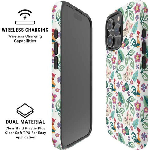 Disney Princess Moana Pua and Heihei Pattern iPhone 16 Pro Magsafe Impact Case