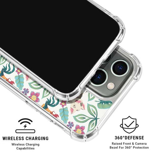 Disney Princess Moana Pua and Heihei Pattern iPhone 16 Pro Max Clear Case