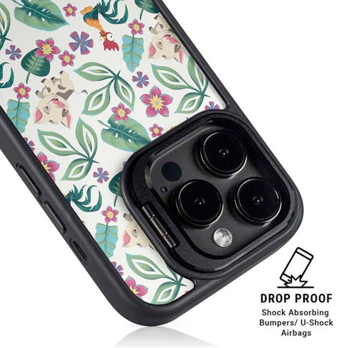 Disney Princess Moana Pua and Heihei Pattern iPhone 16 Pro Max Kickstand Case