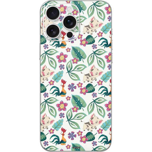 Disney Princess Moana Pua and Heihei Pattern iPhone 16 Pro Max Skin