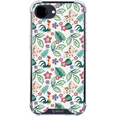 Disney Princess Moana Pua and Heihei Pattern iPhone 16e Clear Case