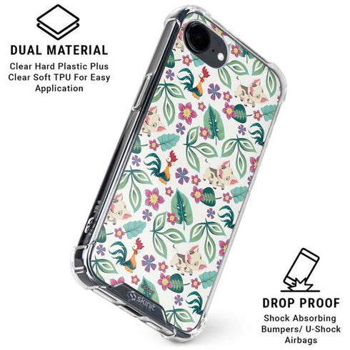 Disney Princess Moana Pua and Heihei Pattern iPhone 16e Clear Case